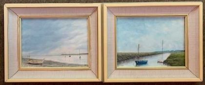 R.S. Hales (British, 20th century) "Blakeney - Tide In" and "Blakeney Point", two oil on board(s),