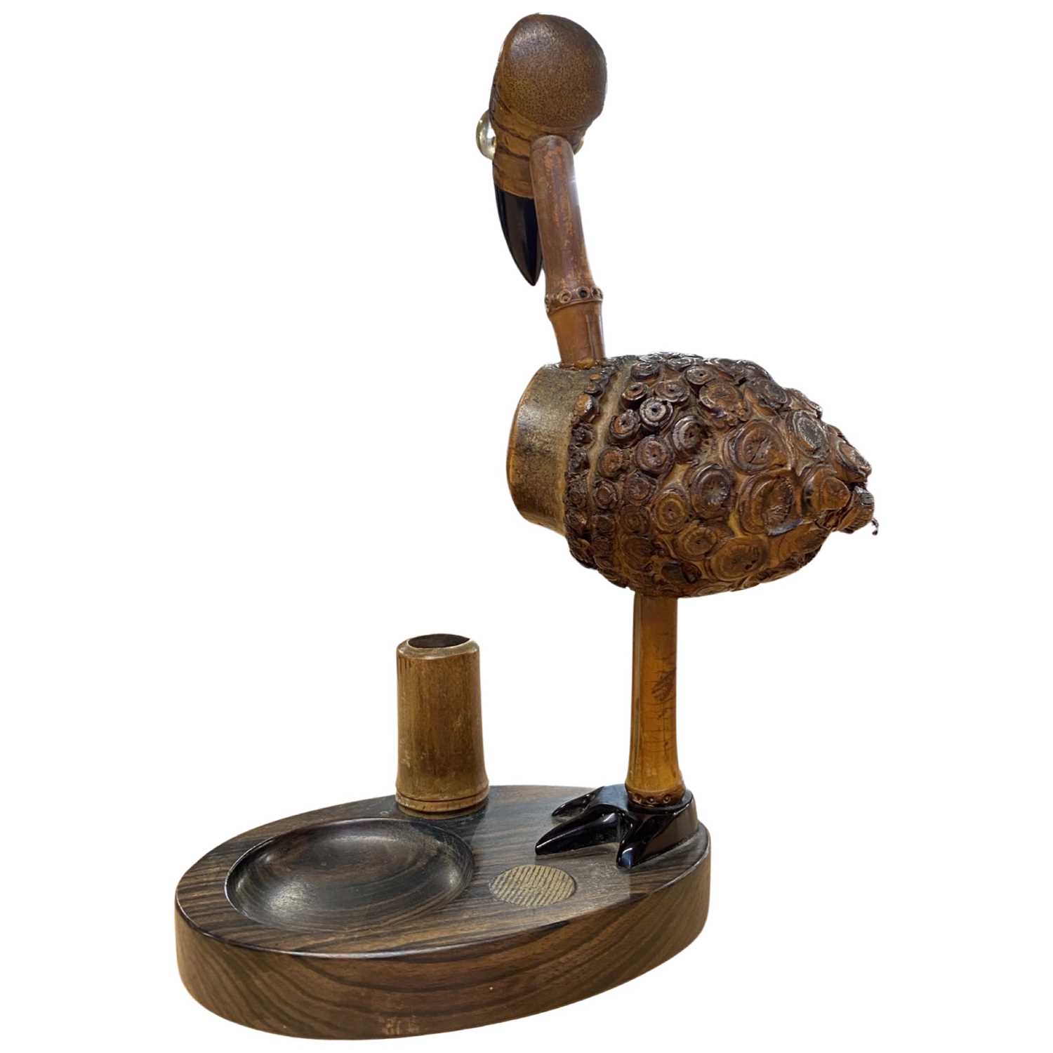 A YZ (Henry Howell & Co) nut bird vesta/pipe stand possibly for Alfred Dunhill & co, the standing - Image 2 of 3
