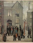 After Laurence Stephen Lowry RA RBA (British,1887-1976),"Police Street", limited edition lithograph,