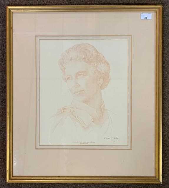 Richard Stone (British, b.1951), "Silver Jubilee Portrait of H.M. Queen Elizabeth II", lithograph,