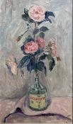 Margaret Thomas (British,1916-2016),"Brandy Rose", oil on board, initialed, 16.5x28.5ins, framed.