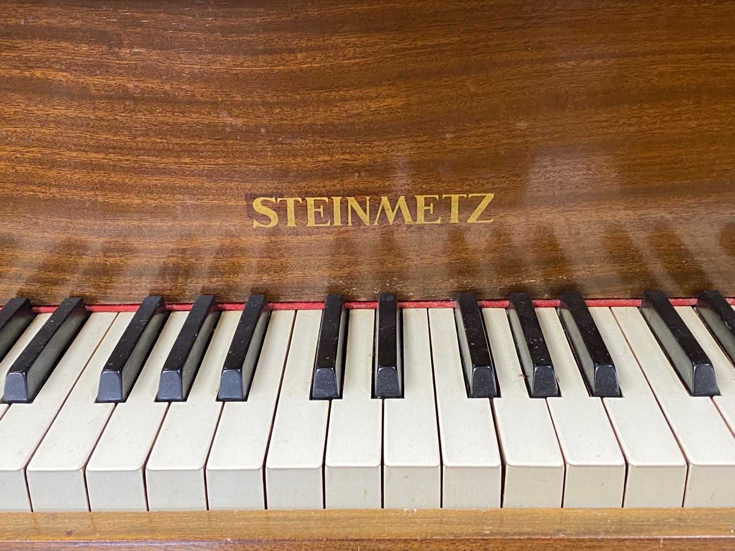 Steinmetz mahogany cased baby grand piano, 135cm side - Image 3 of 6