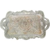 Metal tray commemorating Queen Victoria's Diamond Jubilee, the reverse stamped Rippingille Albion