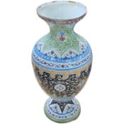 Cloisonne vase with Persian style decoration, 26cm high