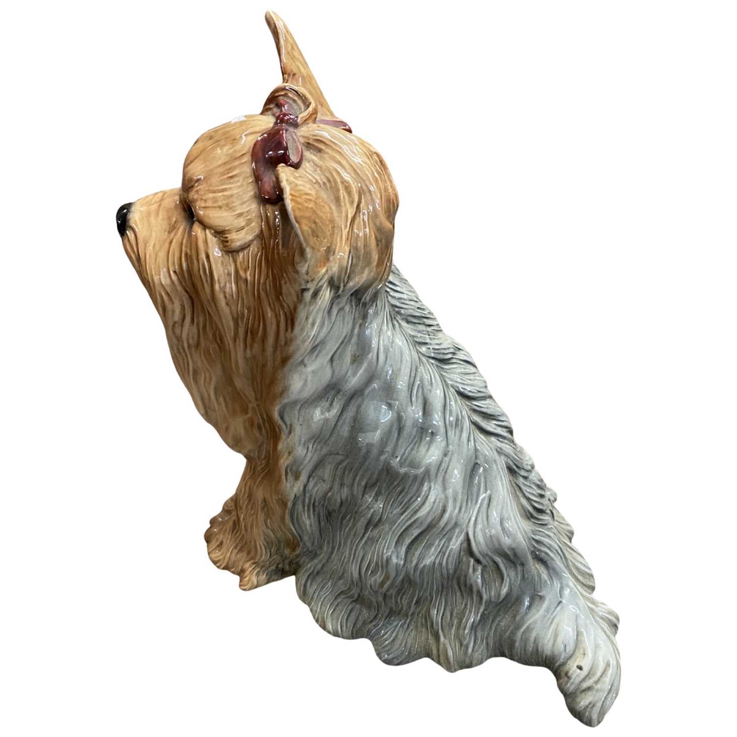 A large Beswick model of a Yorkshire Terrier, 27cm high - Image 2 of 2