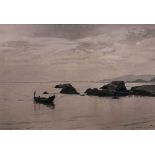 Michael Morley (British,b.1937) "Sunset", Vietnam, pastel, monogrammed, 15x21.5ins, framed and