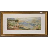 Claude Hamilton Rowbotham (British, 1864-1949), watercolour, Italian lake scene, signed,