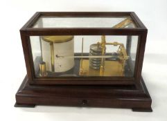F Darton & Co Ltd, Watford and London - A hardwood cased barograph of typical form, the case