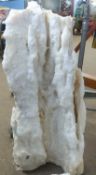 A large floor standing stalactite mineral sample, top section repaired, approx 110cm high