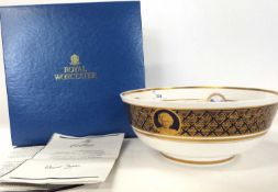 A Royal Worcester vase made to commemorate the 10th Anniversary of Prime Minister Margaret Thatcher,