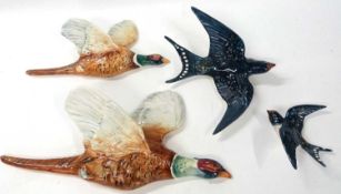 A Beswick model of a Pheasant, model number 1 together with a further example, model number 3 and