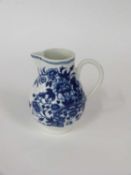 Worcester porcelain jug with printed fence pattern design