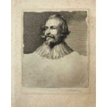 Ernest Alfred Sallis Benney (1894-1966), portrait of Anthony Van Dyck (1599-1961), etching, signed