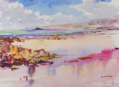 Eric Lionel Walker (b.1941), Jersey coastal scene, watercolour, signed. Provenance: Selective Eye