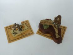 Two limited edition Border Fine Arts figures, one of house mouse on trap, limited edition of 500,