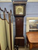 J.Kendall, Walsall - 18th Century long case clock with square brass and silvered dial to an eight