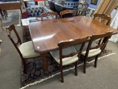 Late Victorian mahogany extending dining table together with a set of six dining chairs (7)