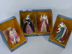 Group of four Royal Doulton figures from the Queens of the Realm series including Mary Queen of