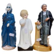Group of three Royal Doulton figures including The Lawyer, Darling and The Mask, tallest 22cm
