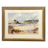 Eric Lionel Walker (b.1941), 'Portelet Bay, Jersey', watercolour, signed, 21.25x29ins, framed and