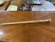 Vintage hardwood knobkerrie type walking stick, 80cm long