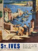 Cornwall "St.Ives", Western Railway, advertising poster, lithograph in colour, printed by Waterlow &