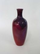 Royal Doulton Sung flambe vase, the red ground with fired purple decoration marked Sung and Noke