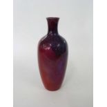 Royal Doulton Sung flambe vase, the red ground with fired purple decoration marked Sung and Noke