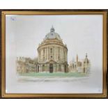 David Gentleman RDI (British,b.1930), Radcliffe Camera, Oxford, chromolithograph, numbered 122/