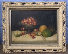 E.Dodd (British,19th century / early 20th century), still life of fruit, oil on canvas, 27x38cm,