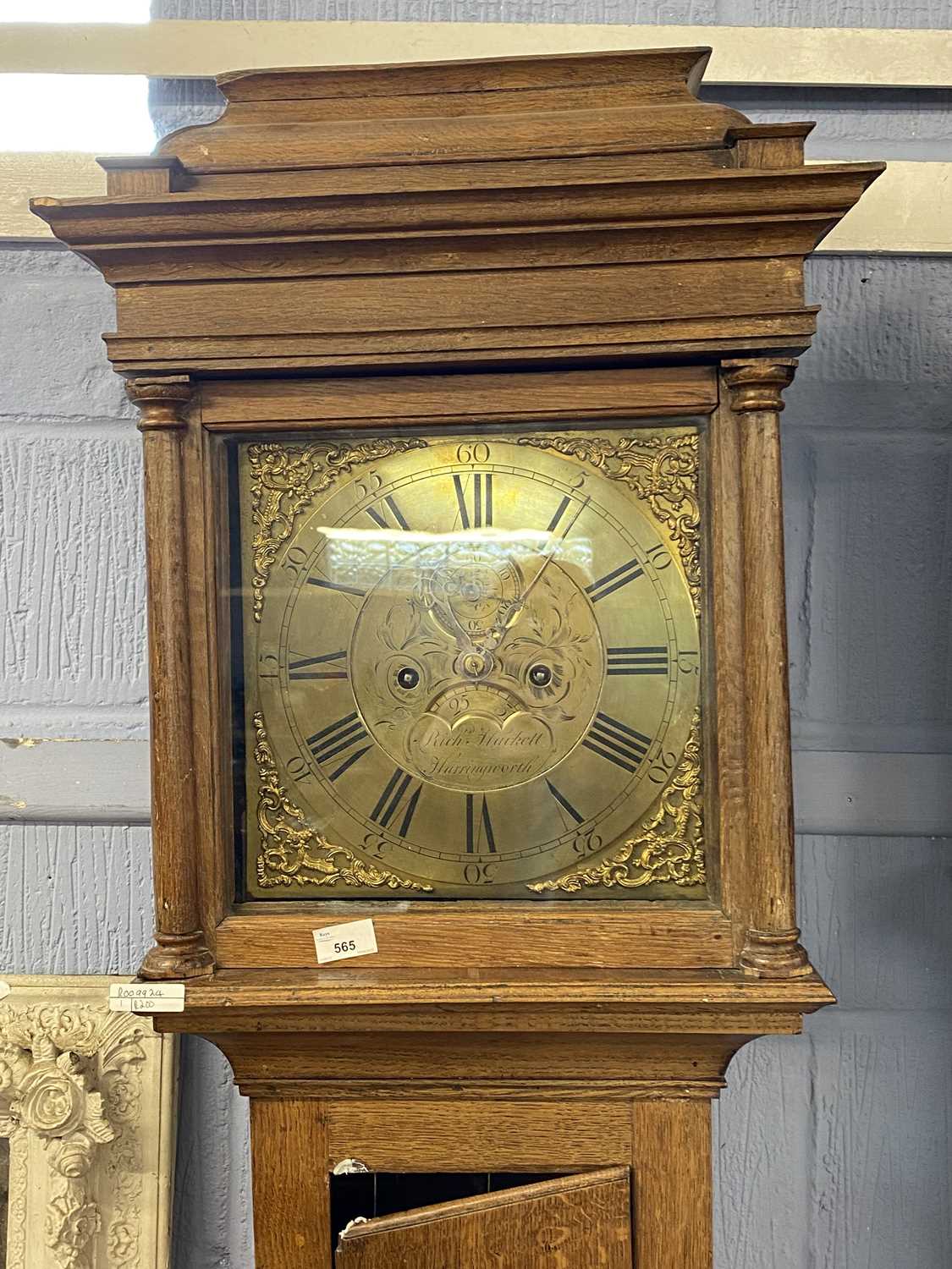 Richard Hackett, Harringworth - 18th Century long case clock with brass dial with subsidiary seconds - Image 2 of 2