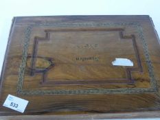 Book with views of Jerusalem and prints of various flowers of the Holy land in a wooden binding