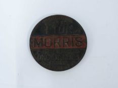 Circular plaque for the Herbert Morris works, Loughborough, England, 15cm diameter