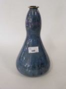 Royal Doulton vase the blue ground with geometric design by Frances Pope, factory mark and