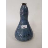 Royal Doulton vase the blue ground with geometric design by Frances Pope, factory mark and