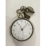 Chettham & Son, Leeds, silver pair cased pocket watch, the case and outer case hallmarked for