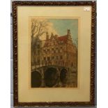 Dutch School, 20th century, Caramelli and Tessaro - Amsterdam, etching in colours, indistinctly