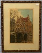 Dutch School, 20th century, Caramelli and Tessaro - Amsterdam, etching in colours, indistinctly