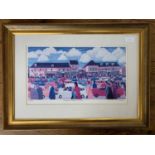 Brian Lewis (British, 20th century), 'Christmas Shopping, Holt', limited edition giclee print,