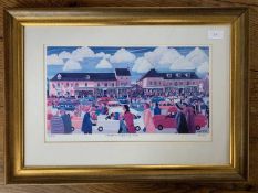 Brian Lewis (British, 20th century), 'Christmas Shopping, Holt', limited edition giclee print,