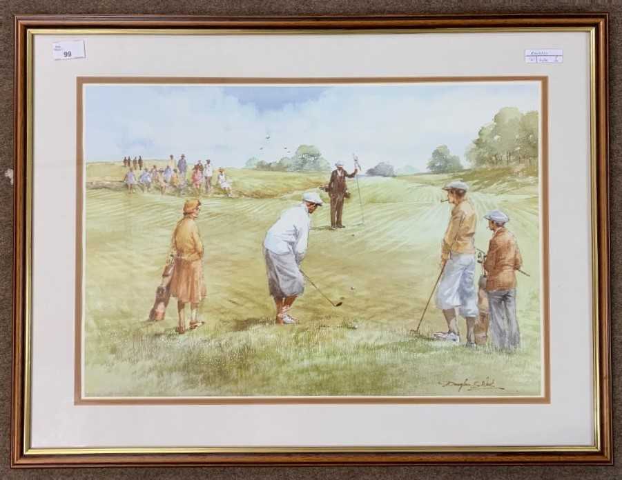 Douglas E.West (British, b.1931),"The Long Chip", watercolour, signed, 15x22ins, framed and glazed.