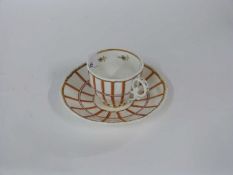 19th Century Davenport cup and saucer, factory name and anchor to base