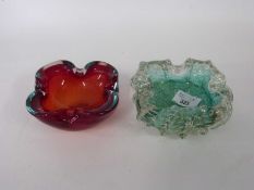 Two Studio Glass bowls