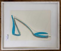 British, mid-late 20th century, Shoe study, watercolours on paper, 11.5x15ins, framed and glazed (