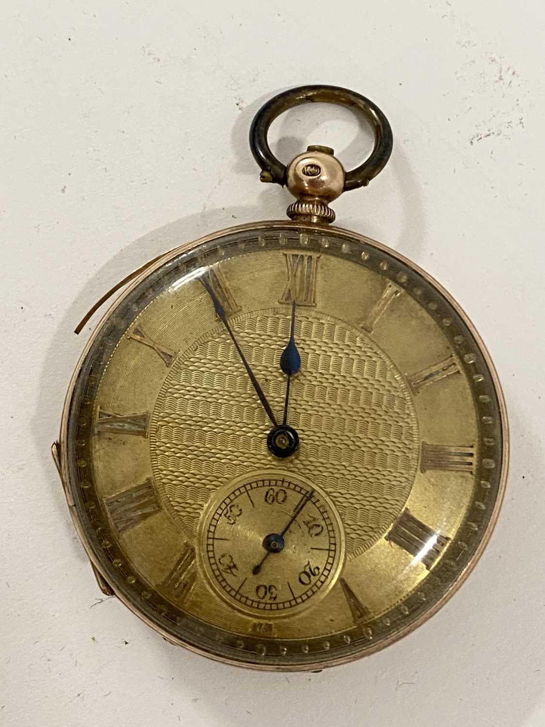 A continental ladies pocket watch, the hinged case marked to the interior Warranted Fine 9 Carat,