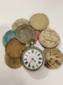 David Wenham, Dereham, a Victorian silver cased pocket watch, the case bearing hallmarks for London,