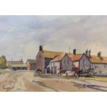 Leonard Coxall (British, 20th century), watercolour, possibly Sutton Staithe, signed, 12x16ins,