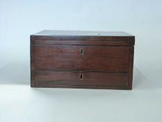 Late 19th Century mahogany jewellery box with drawer below