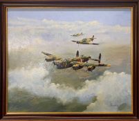 Frederick T. Searle (Brtitish, 20th century), Battle of Britain Memorial Flight 1990/91, oil on