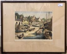 J. Lewis Stant RBA RSA (British, exhibited 1931-1939), "Moelfre, Anglesey", etching, signed and